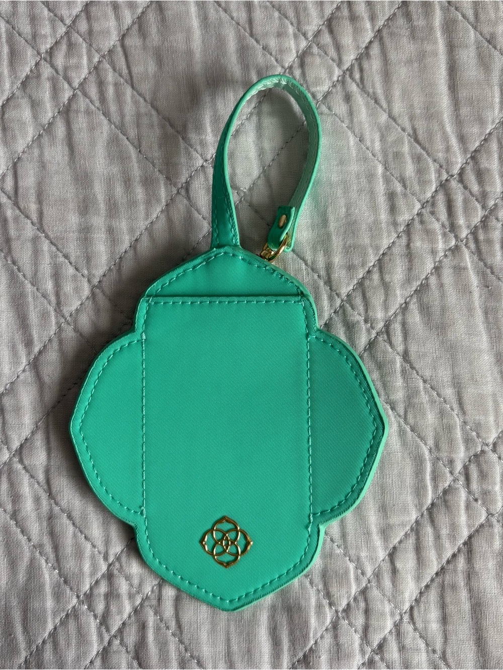 Kendra Scott Teal and Gold Luggage Tag